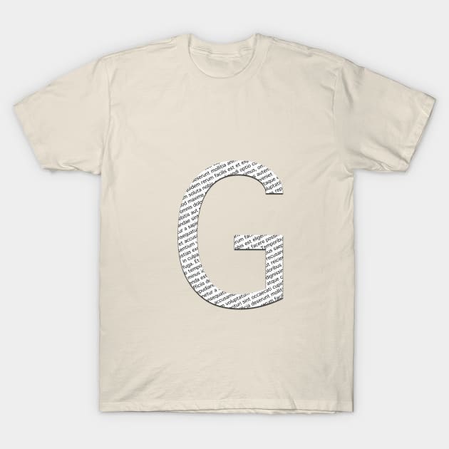 G Typographic monogram cutout T-Shirt by Slownessi